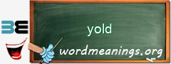 WordMeaning blackboard for yold